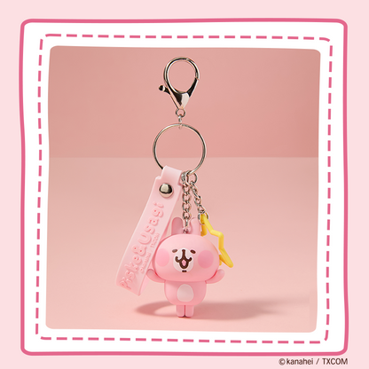 Kanahei X Miniso | Keychain with Star Usagi Piske Pink Rabbit White Chicken - 10cm Kawaii items