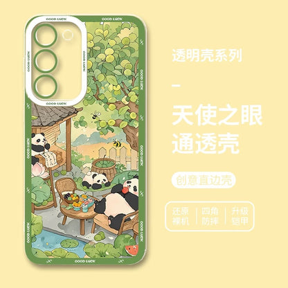 Cute Animal Panda | Season Times - Phone Case Samsung Galaxy S26 S25 S24 S23 S22 S21 FE Ultra Edge