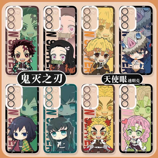 Japanese Anime Kimetsu no Yaiba Demon Slayer Cute Style | Tanjiro Nezuko Zenitsu Inosuke Giyuu Tomioka Tokito Muichiro Rengoku Kyoujurou Kanroji Mitsuri - Phone Case Samsung Galaxy S26 S25 S24 S23 S22 S21 FE Ultra