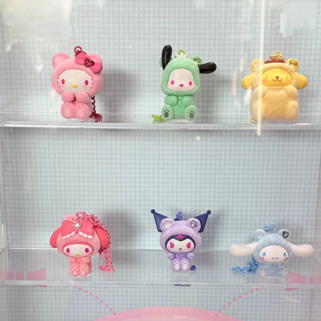 Miniso Sanrio Characters Gem Forest Animals Keychain | Hello Kitty My Melody Kuromi Cinnamoroll Pompompurin Pochacco - Collectable Toys Mystery Blind Box