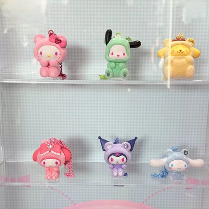 Miniso Sanrio Characters Gem Forest Animals Keychain | Hello Kitty My Melody Kuromi Cinnamoroll Pompompurin Pochacco - Collectable Toys Mystery Blind Box