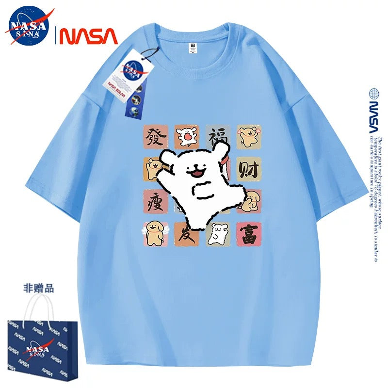Cute Cartoon Doggie Maltese Puppy Style T-Shirt Series | Rich & Health Part2 - Kawaii Fashion Items for Child & Adult