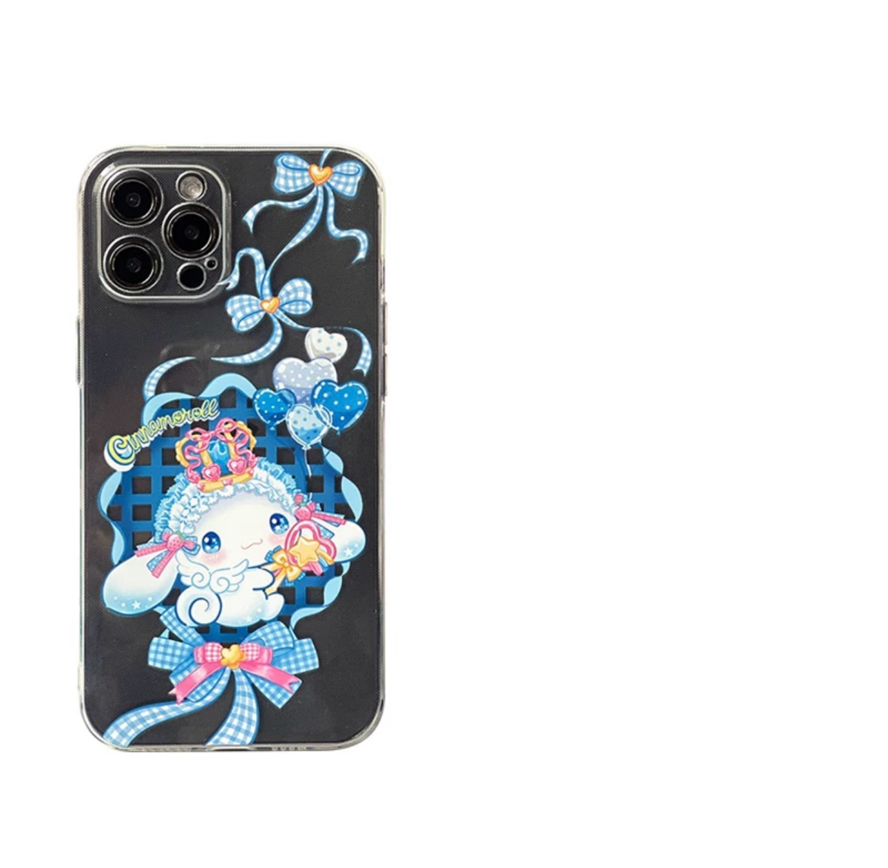 Japanese Cartoon Sanrio Sweet Angel | Cinnamoroll Laser Colour Clear - iPhone Case 11 12 13 14 15 16 Pro Promax