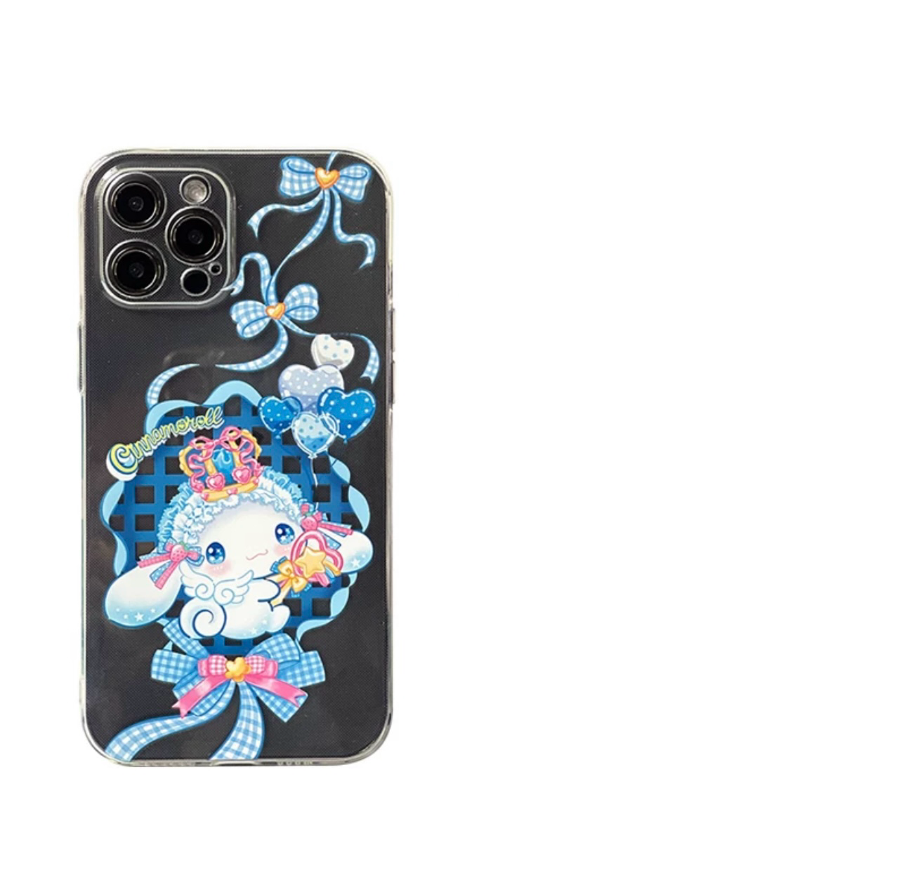 Japanese Cartoon Sanrio Sweet Angel | Cinnamoroll Laser Colour Clear - iPhone Case 11 12 13 14 15 16 Pro Promax KawaiiGiftLand