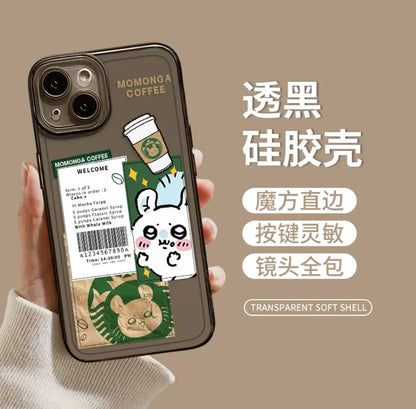 Japanese Cartoon ChiiKawa Coffee Shop | Momonga Chef - iPhone Case XS 11 12 13 14 15 16 Pro Promax mini