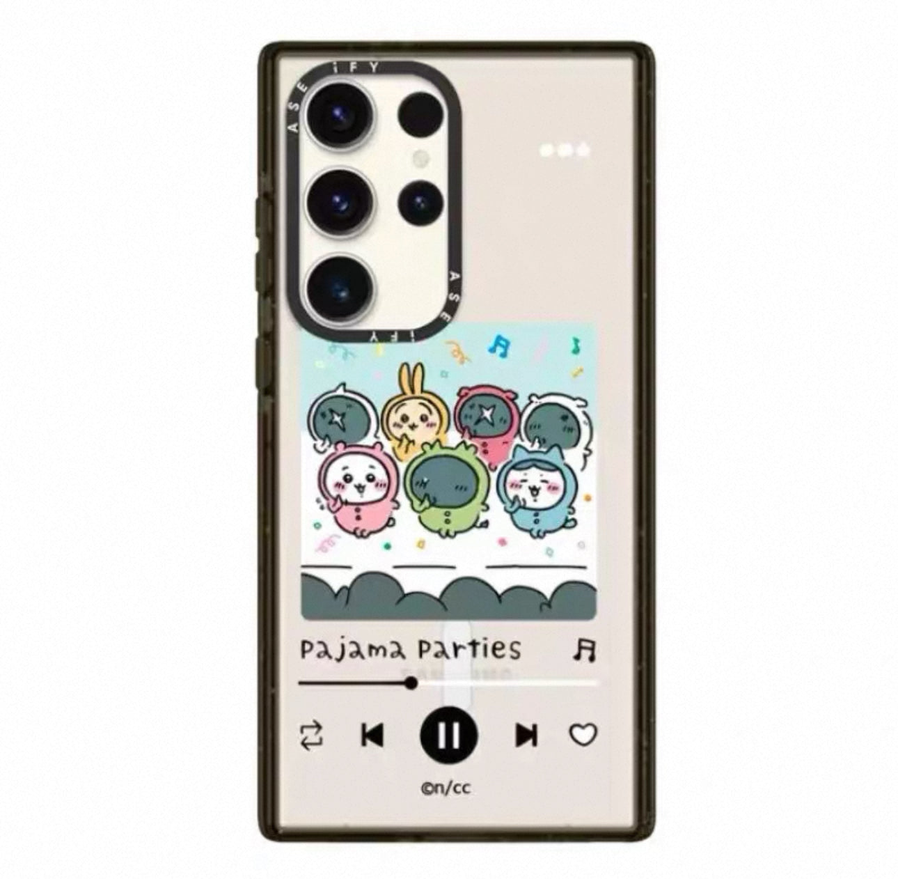 Japanese Cartoon ChiiKawa Acrylic Phone Case | ChiiKawa Hachiware Usagi Travel & Pajamas Party - Phone Case Samsung Galaxy S25 S24 S23 S22 Ultra