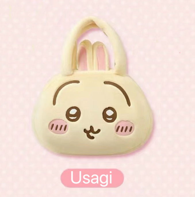 ChiiKawa X Miniso | ChiiKawa Hachiware Usagi Big Head Plush Bag - Kawaii items Room Decoration