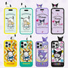 Japanese Cartoon Sanrio Look at you Silicone | Kuromi Pochacco - iPhone Case 13 14 15 Pro Promax