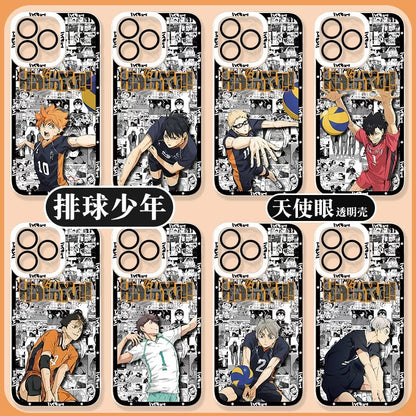 Japanese Anime Haikyu!! Comic with Anime Style | Hinata Tobio Kei Kuroo Nishinoya Oikawa Koushi  - iPhone Case PLUS SE2 XS XR X 11 12 13 14 15 16 16e 17 17e Pro Promax 12mini 13mini
