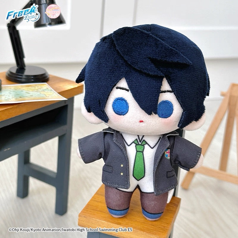 Japanese Anime Free! Iwatobi Swim Club Uniform Keychain | Haruka Makoto Rin Sosuke Cute Kawaii 10cm Q Bean Doll - Cute Kawaii Item