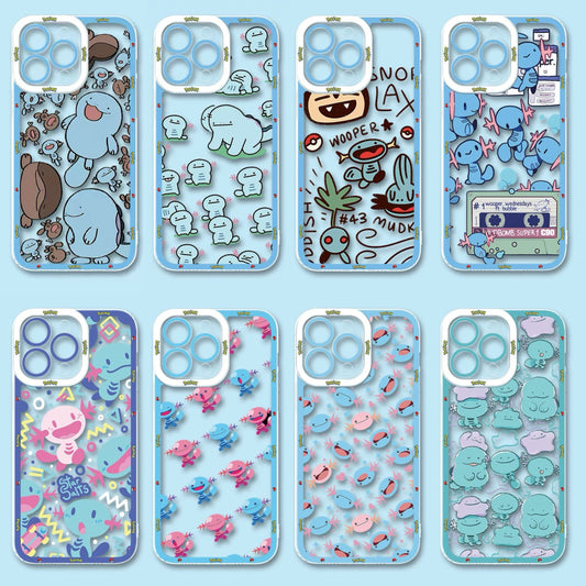 Japan Cartoon Pokemon | Quagsire Wooper Ditto 8 Styles - iPhone Case PLUS SE2 XS XR X 11 12 13 14 15 16 16e 17 17e Pro Promax 12mini 13mini