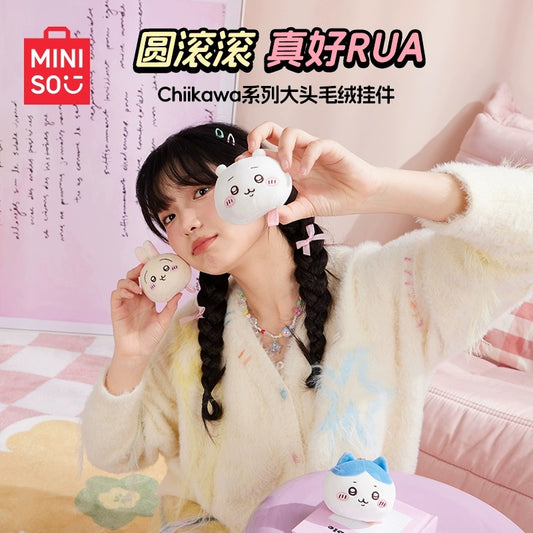 ChiiKawa X Miniso | ChiiKawa Hachiware Usagi Big Head Keychain - Kawaii items Room Decoration doll