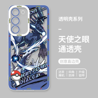 Japan Cartoon Pokemon Mega Evolution Anime | Dialga Kyurem Palkia Reshiram Zekrom - Phone Case Samsung Galaxy S26 S25 S24 S 23 S22 S21 FE Ultra Edge