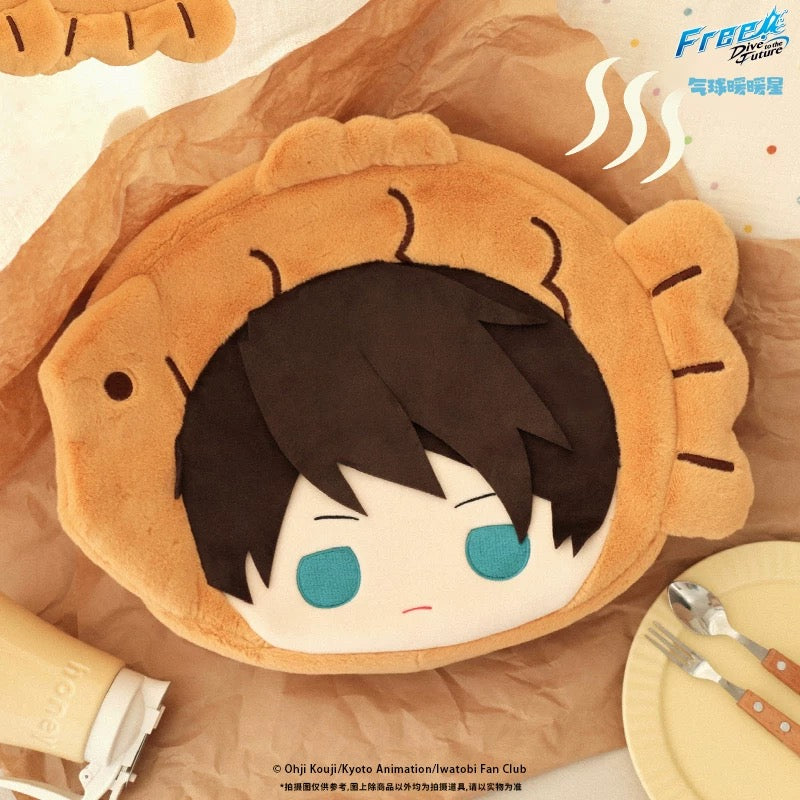 Japanese Anime Free! Iwatobi Swim Club Taiyaji 2 Ways Plush Itabag | Haruka Makoto Rin Kirishima Sosuke Cute Kawaii Backpack Shoulder Q Bean Bag - Cute Kawaii Item