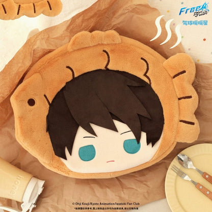 Japanese Anime Free! Iwatobi Swim Club Taiyaji 2 Ways Plush Itabag | Haruka Makoto Rin Kirishima Sosuke Cute Kawaii Backpack Shoulder Q Bean Bag - Cute Kawaii Item