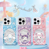 Japanese Cartoon Sanrio Ballet Kitten Laser Case | ハローキティ マイメロディ クロミ シナモロール 4種 - iPhoneケース 11 12 13 14 15 16 16e 17 17e Pro Promax