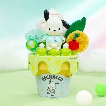 Sanrio Dessert Ice Cream Cone | Hello Kitty My Melody Kuromi Cinnamoroll Pompompurin Pochacco - Building Blocks Toy Collections