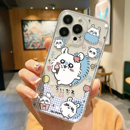 Japanese Cartoon Chiikawa Clean Case | Take Somethings Daily Chiikawa Hachiware Usagi Momonga Rakko 5 Styles - iPhone Case PLUS SE2 11 12 13 14 15 16 16e 17 17e Pro Promax 12mini 13mini