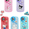 Sanrio Silicone Flower Line Phone Case | Hello Kitty My Melody Kuromi Cinnamoroll Hangyodon - iPhone Case iPhone 12 13 14 15 Pro Promax