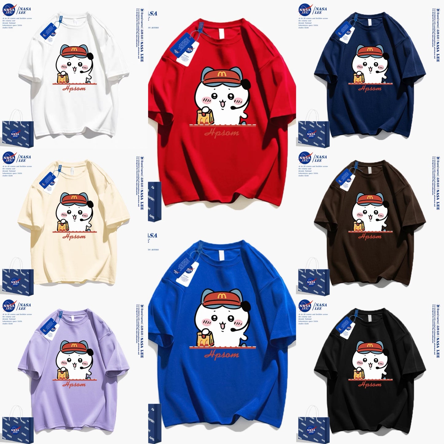Japanese Cartoon ChiiKawa Casual Style T-Shirt Series | Chiikawa Waiter - Kawaii Fashion Items