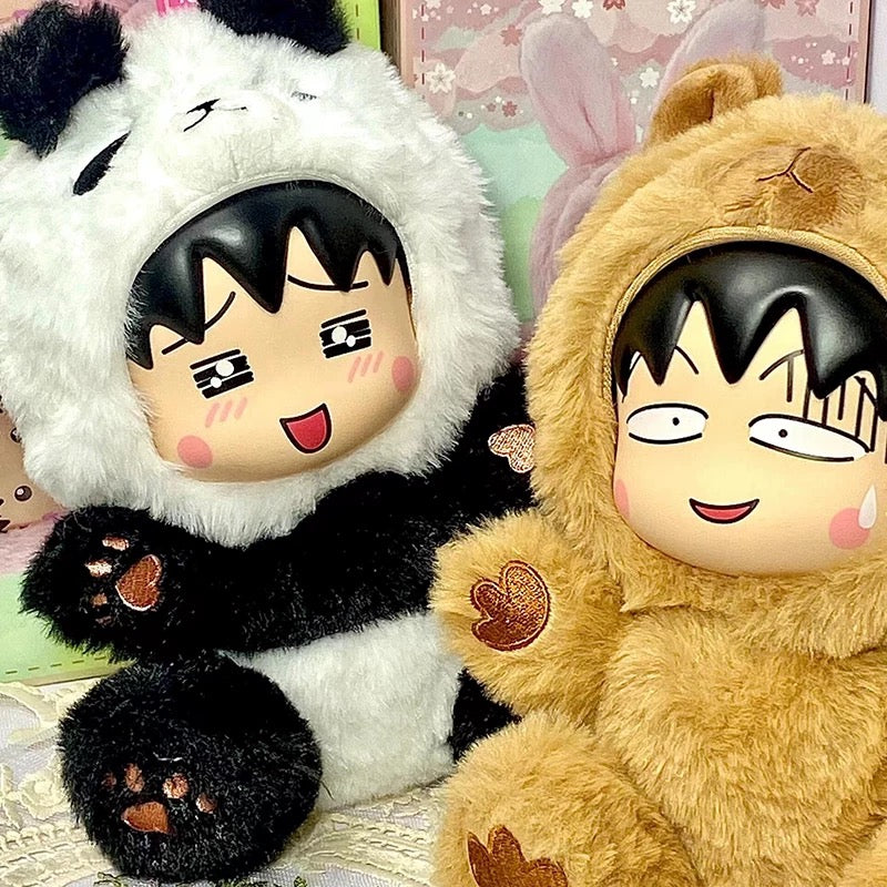 Chibi Maruko Chan Fluffy Animal Part 1 Series Vinyl Plush Doll | Fawn Bunny Panda Tiger Capybara Bear - Vinyl Face Plush Doll Figure Keychain Collectable Toys Mystery Blind Box KawaiiGiftLand