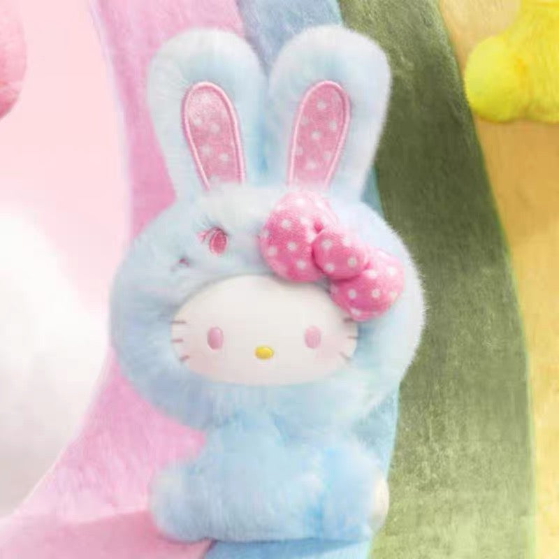 TOPTOY x Sanrio Hello Kitty | Rainbow Rabbit Series - Plush Vinly Keychain Pendant Blind Box