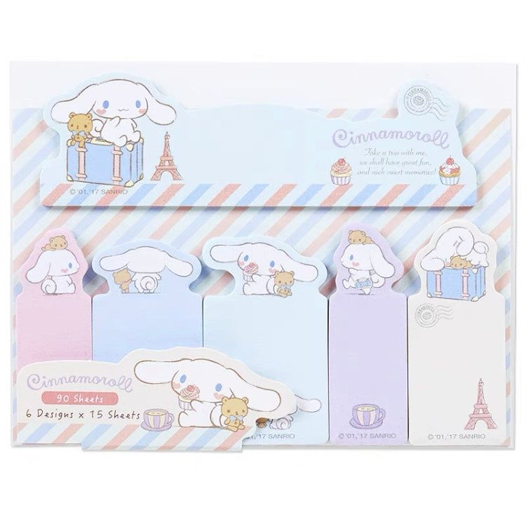 Sanrio Japan Cute Cartoon Memo Stickers | Hello Kitty Little Twin Stars My Melody Cinnamoroll Pompompurin Gudetama - 90Sheets