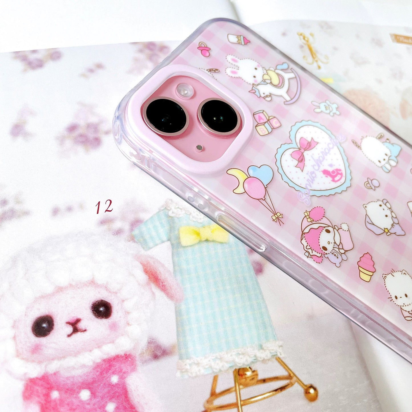 Japanese Cartoon Sanrio with Friends Baby Sweet Lolita Style - iPhone Case 13 14 15 Pro Promax