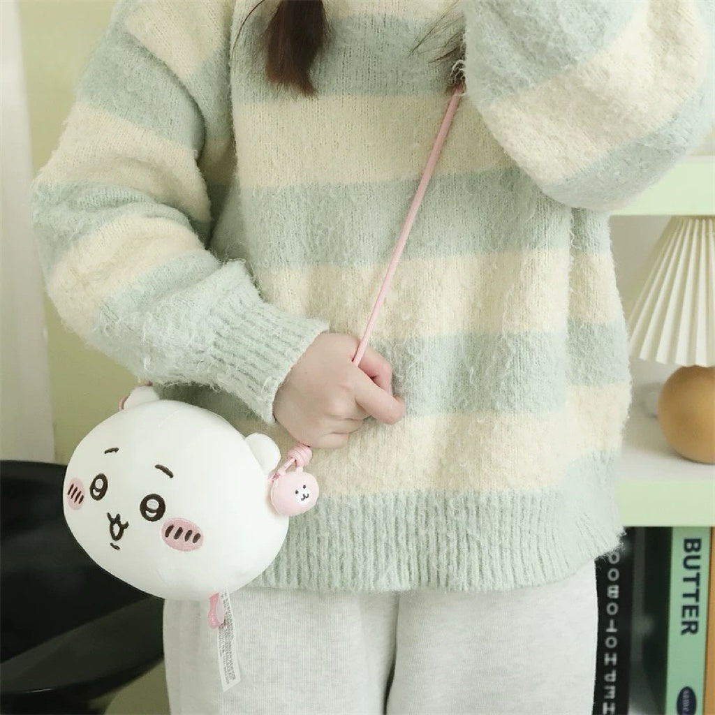 ChiiKawa X Miniso Plush Big Head Shouder Bag | ChiiKawa Hachiware Usagi - Kawaii items