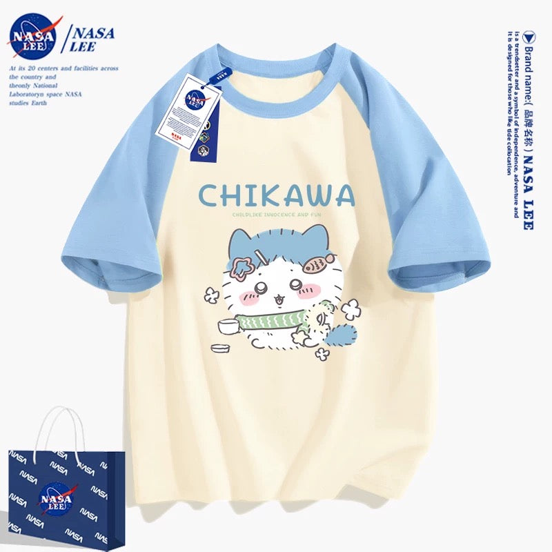 Japanese Cartoon ChiiKawa Casual Style T-Shirt Series | Make up Hachiware 2 - Kawaii Fashion Items