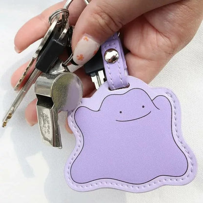 Japan Pokemon Leather Keychain | Pikachu Ditto Genger Key Holder - Kawaii Item Cute Accessories