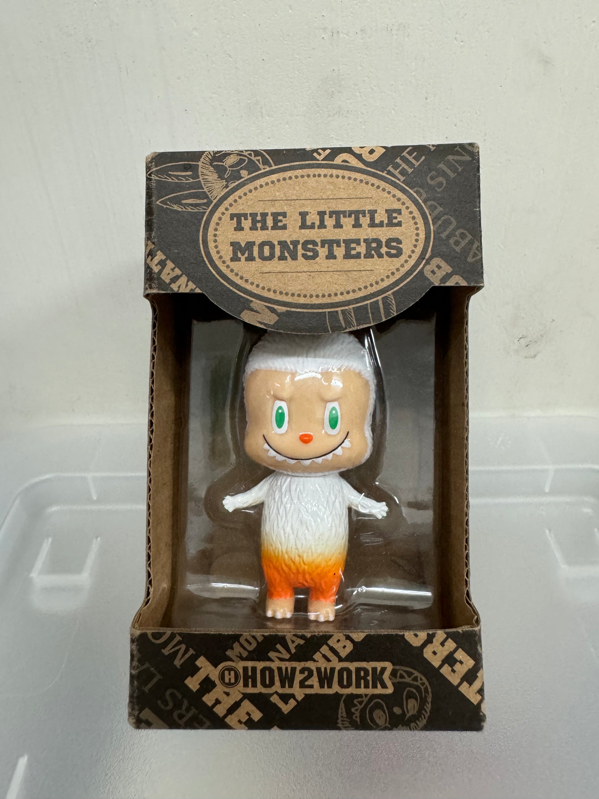 How2work Mini Labubu Transparent White Orange Superman Toy ver Limited Edition Retired Rare