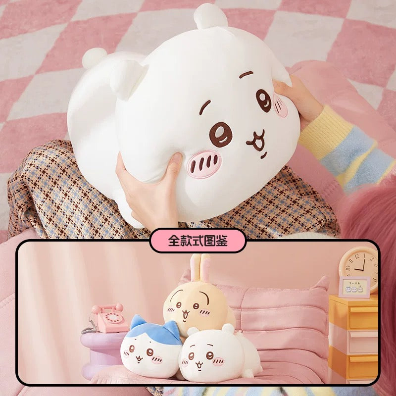 ChiiKawa X Miniso | ChiiKawa Hachiware Usagi Giant Laying Down Doll - Kawaii Doll Plush Cute Doll Decoration