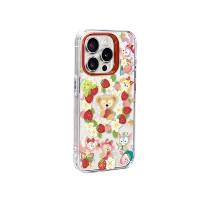 Japanese Cartoon Teddy Bear StellaLou ShellieMay | Strawberry Parrty iPhone Case 13 14 15 Pro Promax