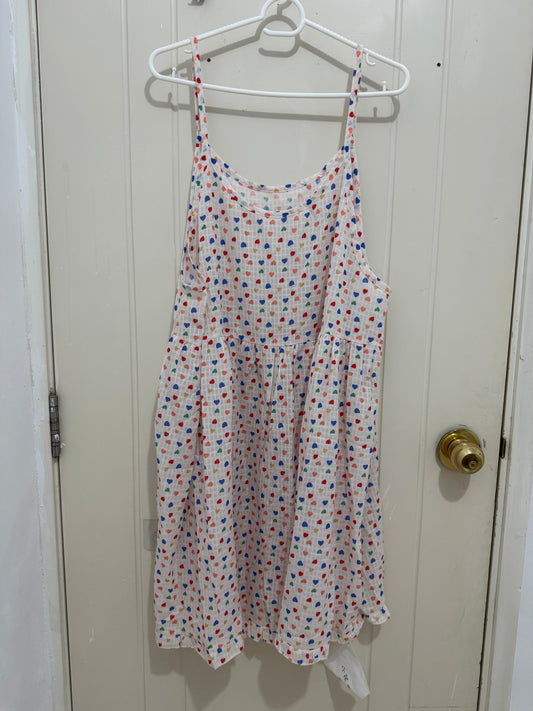 Japanese Fashion Cute Style Shirt Series | Mori Pink Colourful Heart Slip Dress - Kawaii Fashion Items