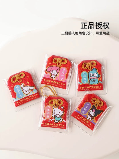 Sanrio Omamori Chinese Style Lucky Hope | Hello Kitty My Melody Kuromi Cinnamoroll Hangyodon - Kawaii items