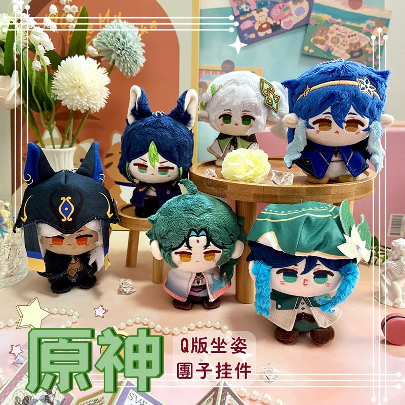 Game Character Genshin Keychain | Layla Nahida Cyno Tighnari Barbatos Xiao Cute Kawaii 12cm Doll - Cute Kawaii Item