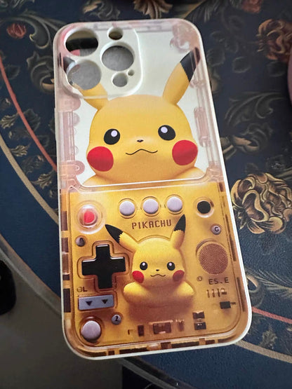 Japan Cartoon Pokemon Fun 3D Print Game Console Version Colour Silicone Case | Pikachu Bulbasaur Squirtle Charmander Psyduck Jigglypuff Eevee Gengar -  iPhone Case PLUS SE2 XS XR X 11 12 13 14 15 16 16e 17 17e Pro Promax 12mini 13mini