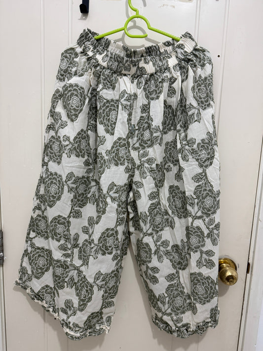 Japanese Fashion Cute Style Mori Series | Green Flower Lace Trousers - Kawaii Fashion Items