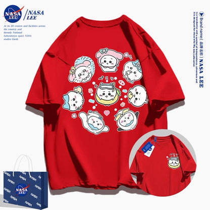 Japanese Cartoon ChiiKawa Casual Style T-Shirt Series | Sanrio Chiikawa Hachiware Momonga - Kawaii Fashion Items