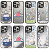 Japanese Cartoon ChiiKawa Transparent Black Frame & Mirror Phone Case | Cafe & Group 8 Styles ChiiKawa Hachiware Usagi - iPhone Case 12 13 14 15 16 17 Pro Promax