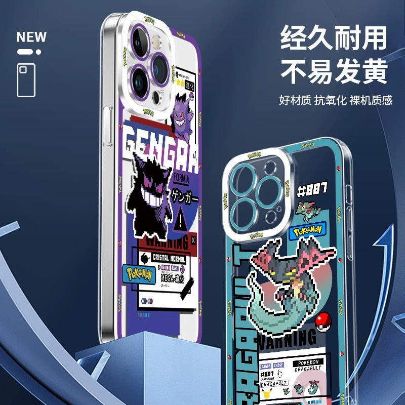 Japan Cartoon Pokemon Game Pixel Version | Ceruledge Evolution - iPhone Case PLUS SE2 XS XR X 11 12 13 14 15 16 16e 17 17e Pro Promax 12mini 13mini