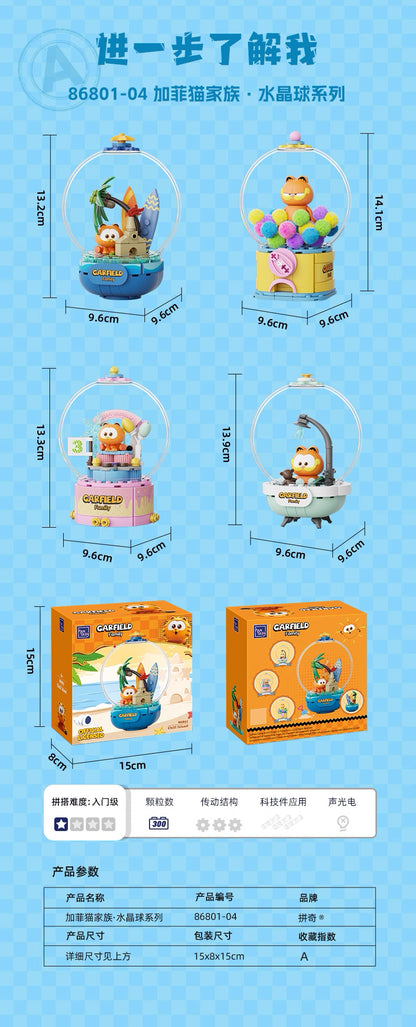 Pan Tasy x Garfield Family | Birthday Cake - Lovely Cat Exotic Shorthair Building Blocks Toy Collections