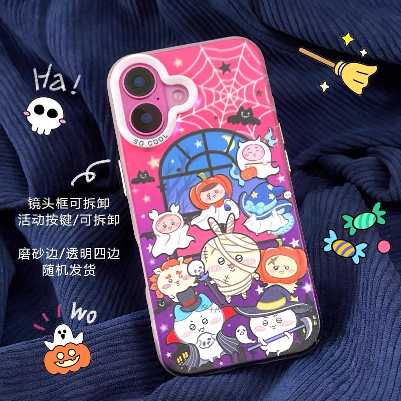 Japanese Cartoon Halloween Party Laser Case | ChiiKawa & Sanrio Group - iPhone Case 11 12 13 14 15 16 16e 17 17e Pro Promax