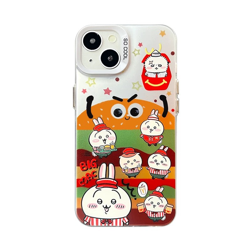 Japanese Cartoon ChiiKawa | Fast Food Waiter ChiiKawa Hachiware - iPhone Case 11 12 13 14 15 16 Pro Promax