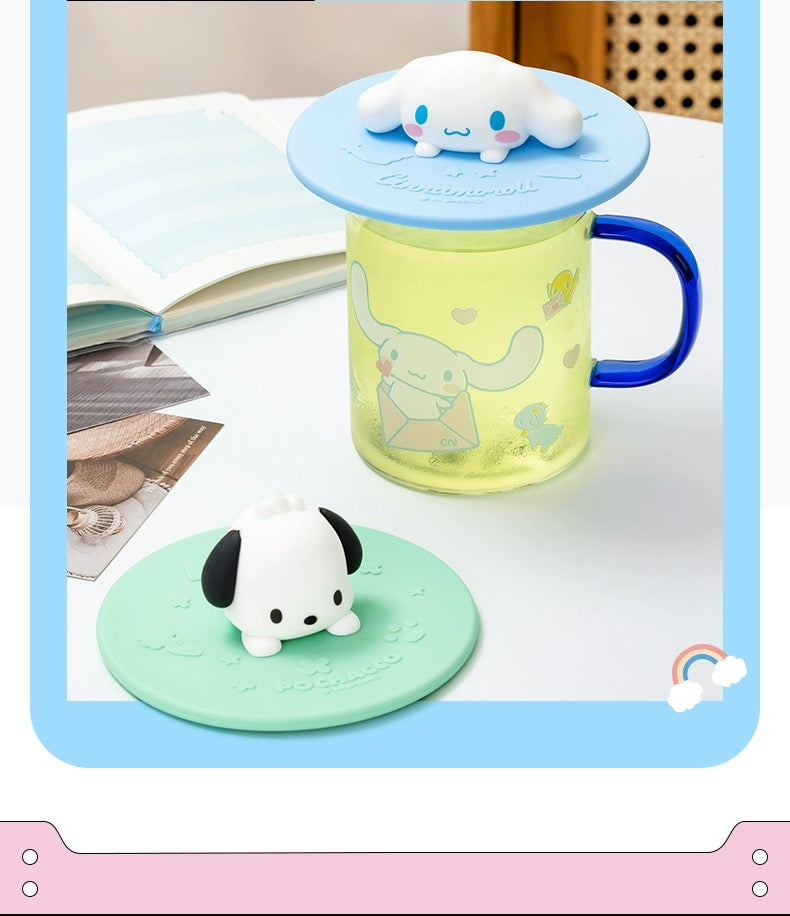 Sanrio 3D Silicone Cup Lid | Hello Kitty My Melody Kuromi Cinnamoroll Pochacco - Kitchenware Kitchen Living Room