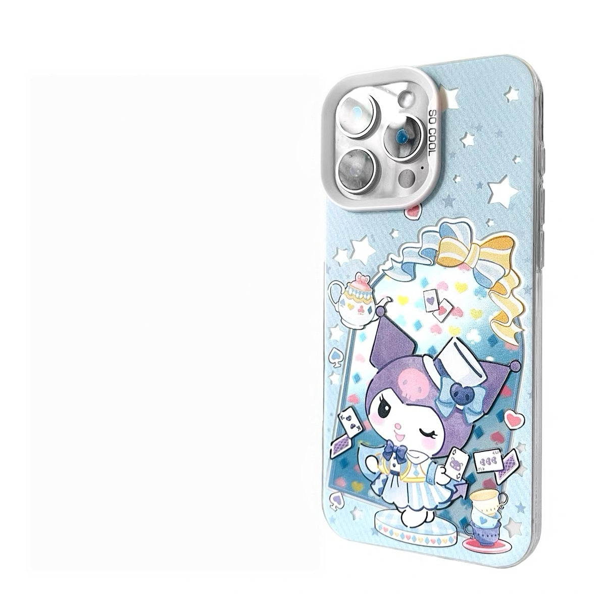 Japanese Cartoon Sanrio Alice In Wonderland Laser Case | Hello Kitty My Melody Kuromi Cinnamoroll Hangyodon Wish Me Mell 6 Styles - iPhone Case 11 12 13 14 15 16 16e 17 17e Pro Promax
