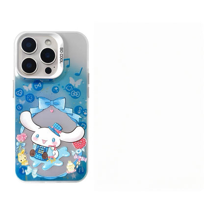 Japanese Cartoon Sanrio Piano Melody Laser Case | Hello Kitty My Melody Kuromi Cinnamoroll Pompompurin Hangyodon 6 Styles - iPhone Case 11 12 13 14 15 16 16e 17 17e Pro Promax