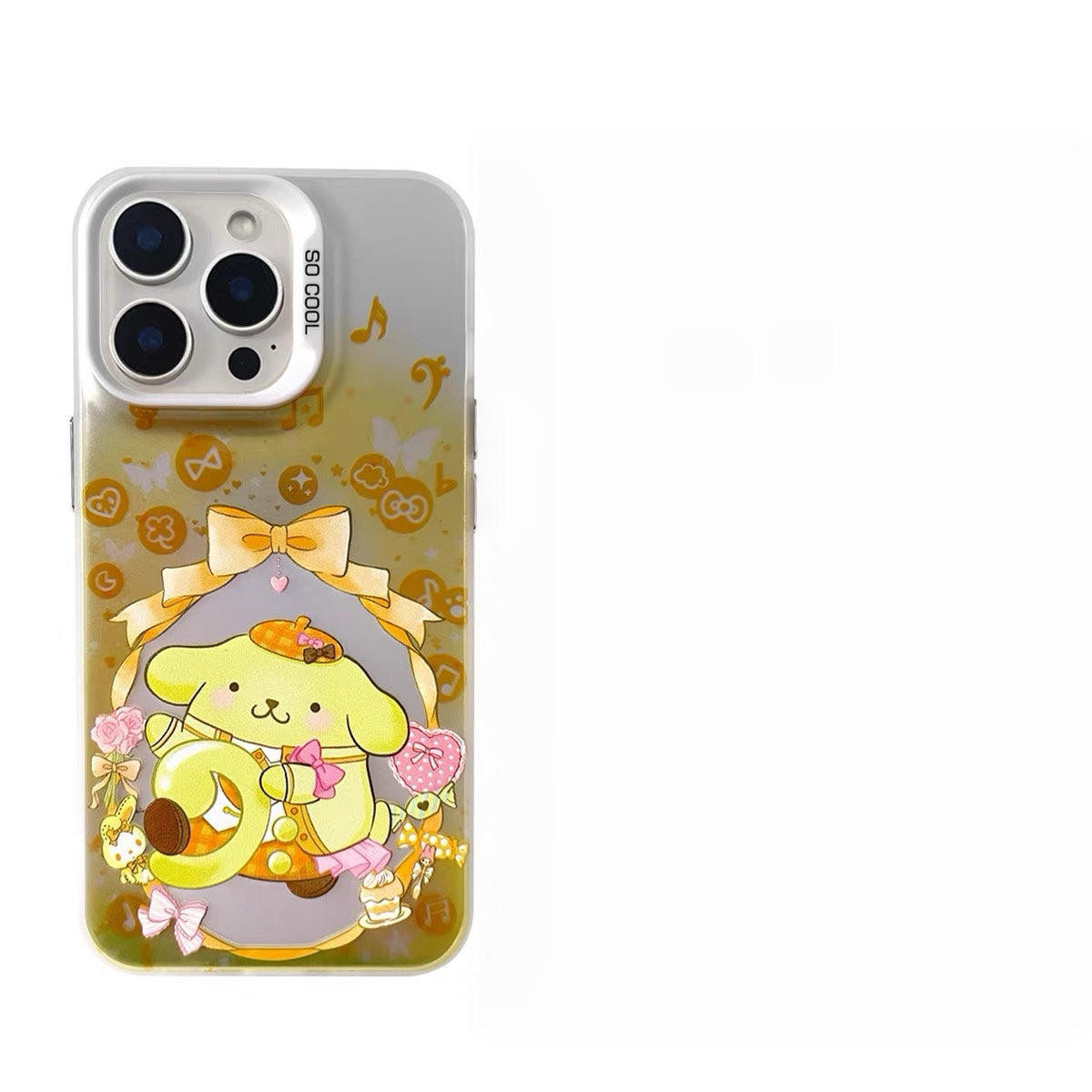 Japanese Cartoon Sanrio Piano Melody Laser Case | Hello Kitty My Melody Kuromi Cinnamoroll Pompompurin Hangyodon 6 Styles - iPhone Case 11 12 13 14 15 16 16e 17 17e Pro Promax