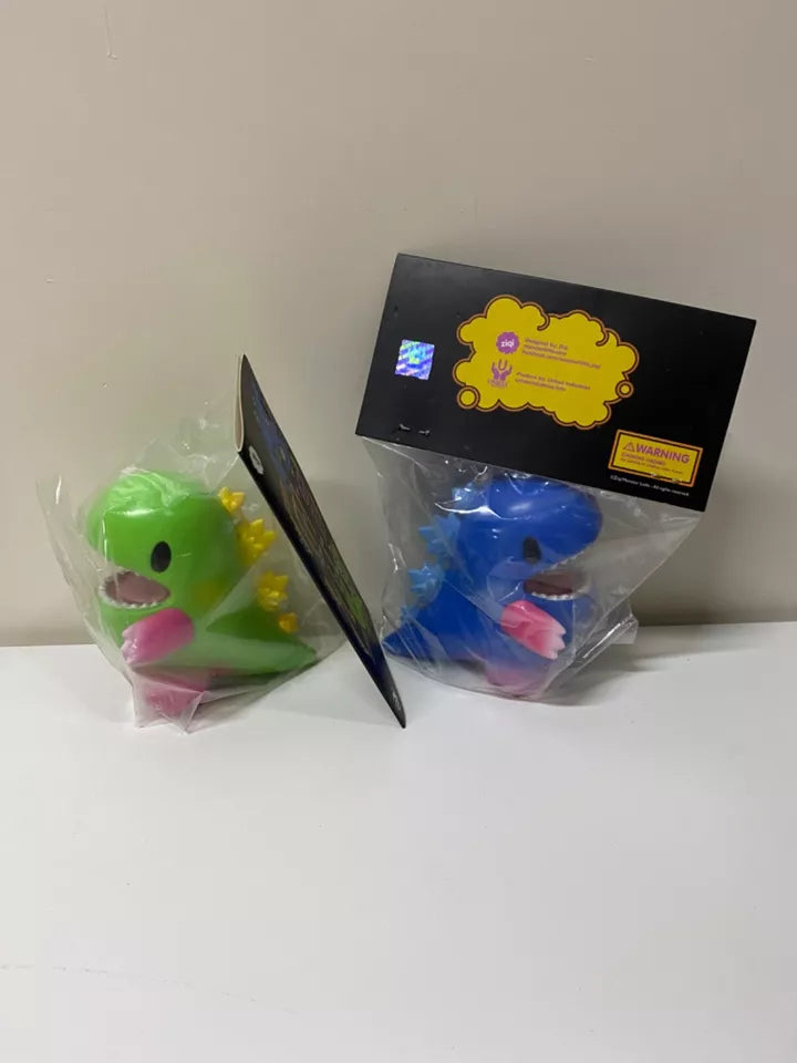 Unbox Dino Bubble Dragon Blue Green Cute Character Figure Limited Model Rare